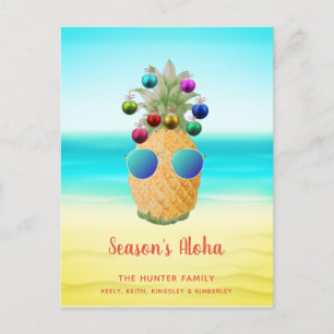 Aloha Weihnachtsananas der Saison   Postkarte