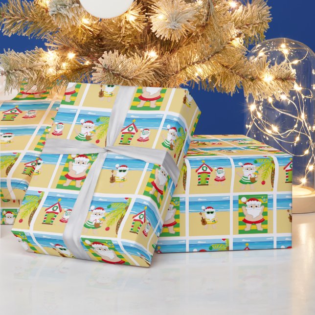 Aloha Weihnachtsmann Geschenkpapier (Feiertage)