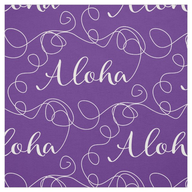 ALOHA weißes, nahtloses Muster mit LINES Stoff (Muster)