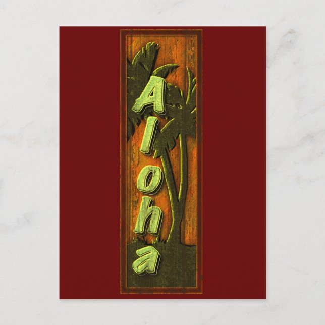 Aloha-Zeichen Postkarte (Vorderseite)