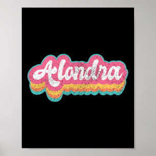 Alondra Vorname Girl Vintag 70er 80er Personaliz Poster