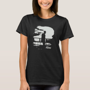 ALONE Ästhetische Vintage Vibe Retro Chill Nostalg T-Shirt