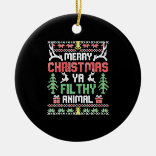 Alone At Home Movies Merry Christmas You Filty Keramik Ornament