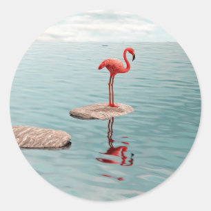 Alone – Stille Balance Runder Aufkleber