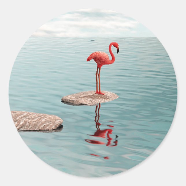 Alone – Stille Balance Runder Aufkleber (Vorderseite)