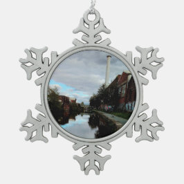 Along the canal  schneeflocken Zinn-Ornament
