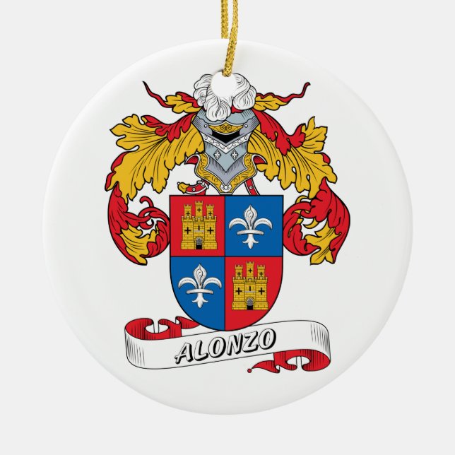Alonso-Familienwappen Keramikornament (Vorne)