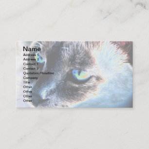 Aloof Siamese Cat Altered Business Card II Visitenkarte