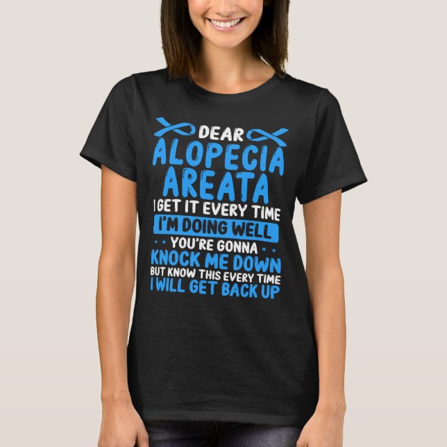 Alopecia Areata Areata Alopecia Areata Ribbon T-Shirt (Vorderseite)