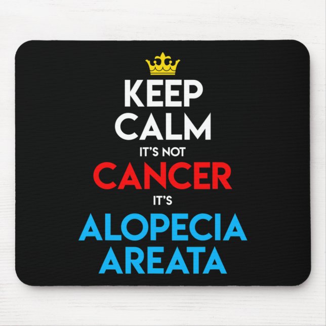 Alopecia Areata Awareness Haair Loss Kopf Behalt Mousepad (Vorne)
