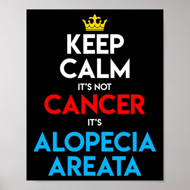 Alopecia Areata Awareness Haair Loss Kopf Behalt Poster (Vorne)