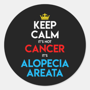 Alopecia Areata Awareness Haair Loss Kopf Behalt Runder Aufkleber