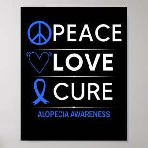 Alopecia Areata Bewusstsein Liebe Frieden Heilung Poster