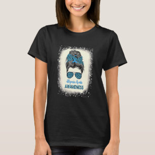 Alopecia Areata Bewusstsein Messy bun Haarausfall  T-Shirt