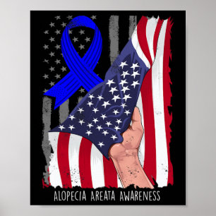 Alopecia Areata Bewusstsein Vintage Amerikanische Poster