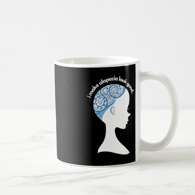 Alopecia Areata Geschenk - Haarausfall Aufmerksamk Kaffeetasse (Rechts)