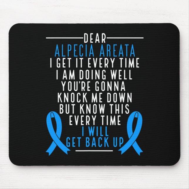 Alopecia Areata Sensibilisierung Ich werde wieder  Mousepad (Vorne)