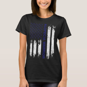 Alopecia Awareness Haair Loss Krieger Flag Tool Su T-Shirt