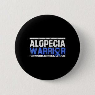 Alopecia Awareness Haair Loss Krieger Tool Flag Su Button