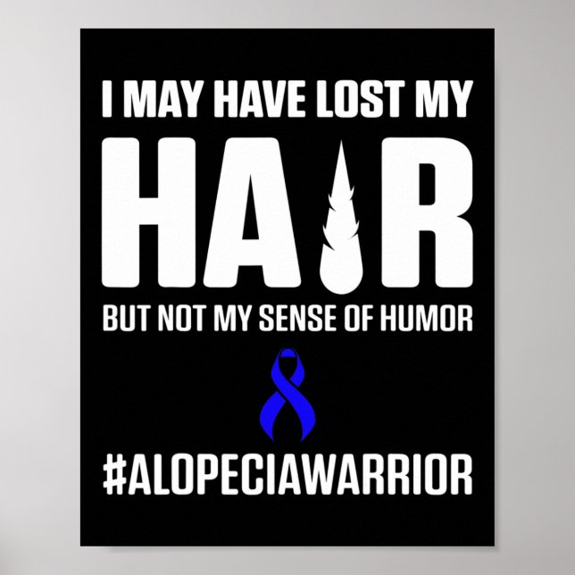 Alopecia Awareness Hair Loss Krieger Überlebende 3 Poster (Vorne)