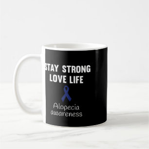 Alopecia-Bewusstsein Blaues Band Für Männer Frauen Kaffeetasse