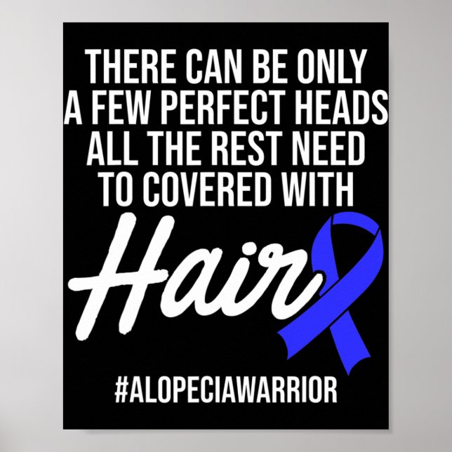 Alopecia-Bewusstsein Haarausfall Krieger Perfekter Poster (Vorne)