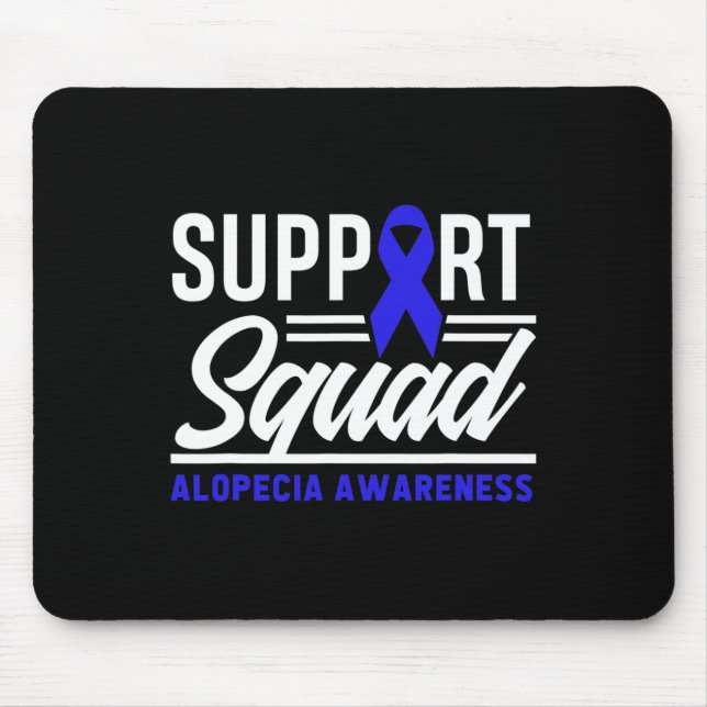 Alopecia Krieger Unterstützung Squad Alopezie Bewu Mousepad (Vorne)