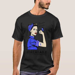 Alopecia Krieger Unzerbrechliche blaue Schleife T-Shirt