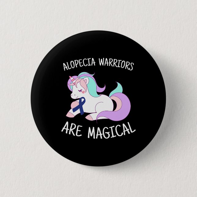 Alopecia Kriegergeschenk Button (Vorderseite)