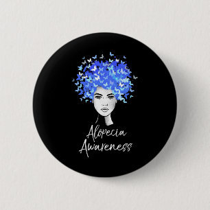 Alopecia Sensibilisierung Schmetterlinge Geschenk Button
