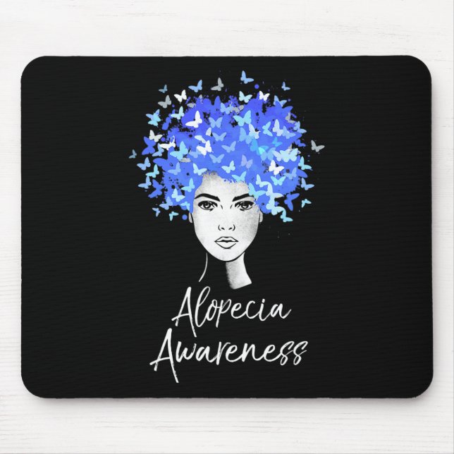 Alopecia Sensibilisierung Schmetterlinge Geschenk Mousepad (Vorne)