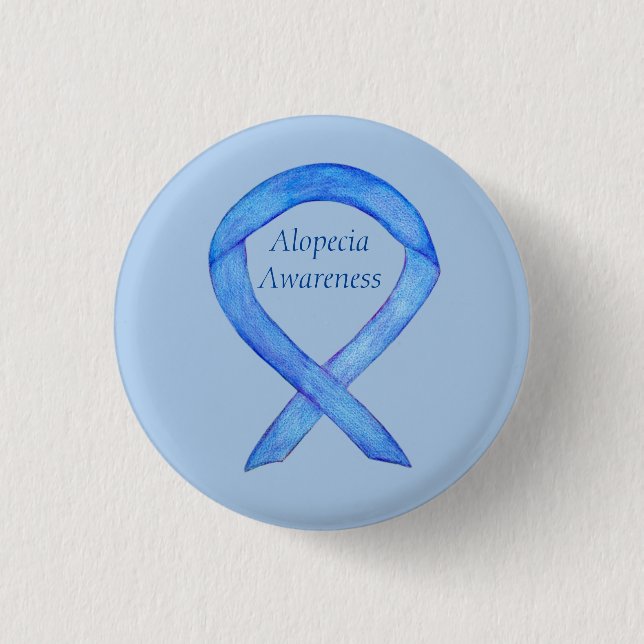 Alopecia Sensibilisierungskampagne Bon Custom Art  Button (Vorderseite)