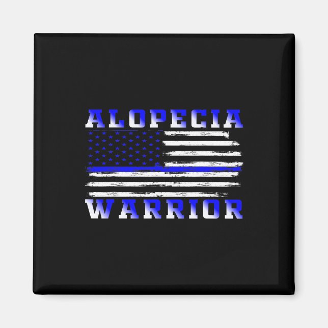 Alopecia Usa Flag United Staaten Flag Support Magnet (Vorne)