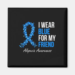Alopezie Awareness Ich trage Blau für meinen Freun Magnet