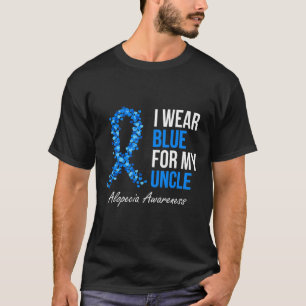 Alopezie Awareness Ich trage Blau für meinen Onkel T-Shirt