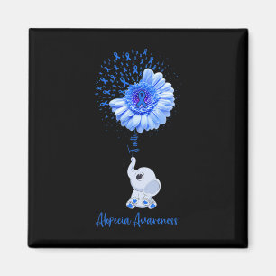 Alopezie Bewusstsein Glaube Elefant Survivor Kämpf Magnet