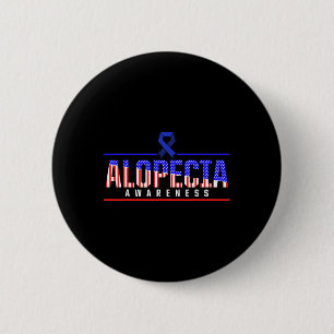 Alopezie Bewusstsein Haar Verlust Krieger Besiegun Button