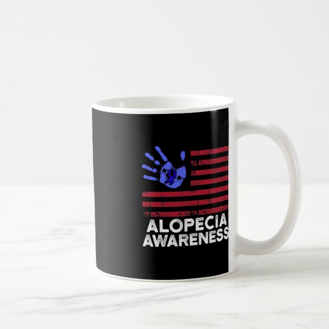Alopezie Bewusstsein Haar Verlust Krieger Kopplung Kaffeetasse (Rechts)