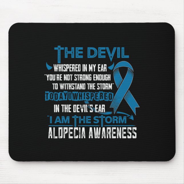 Alopezie Bewusstsein Ich bin der Sturmteufel Mousepad (Vorne)