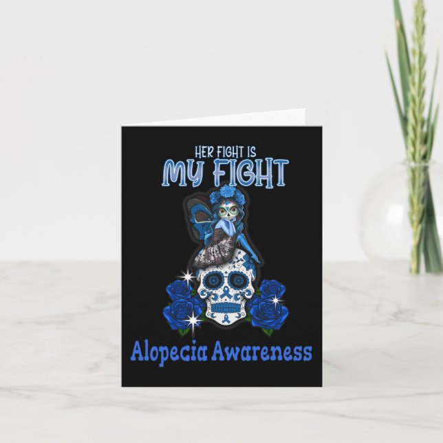 Alopezie Bewusstsein Ihr Kampf ist mein Kampf Karte (Vorderseite)