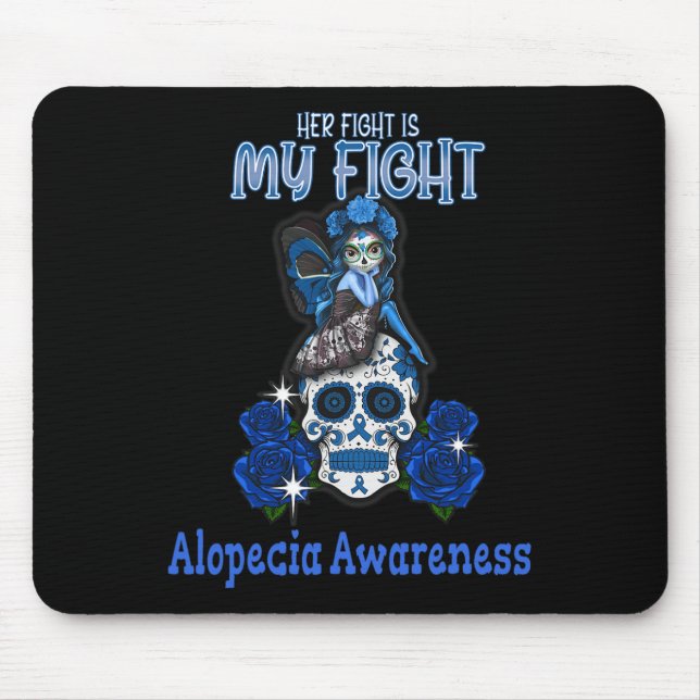 Alopezie Bewusstsein Ihr Kampf ist mein Kampf Mousepad (Vorne)