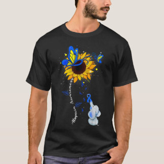 Alopezie Bewusstsein Sonnenblumen Elefanten Männer T-Shirt