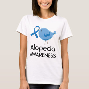 Alopezie-Bewusstseins-Bandblauvogel T-Shirt