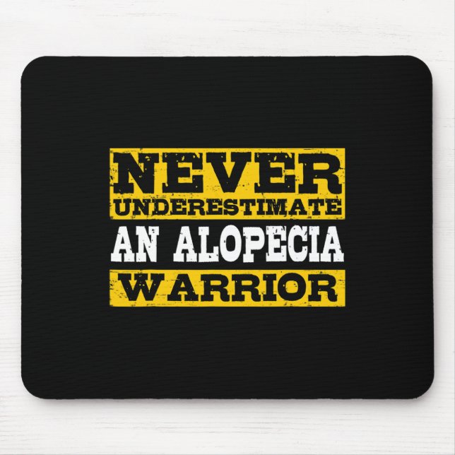 Alopezie Krieger unterstützen Haarausfall Bewussts Mousepad (Vorne)