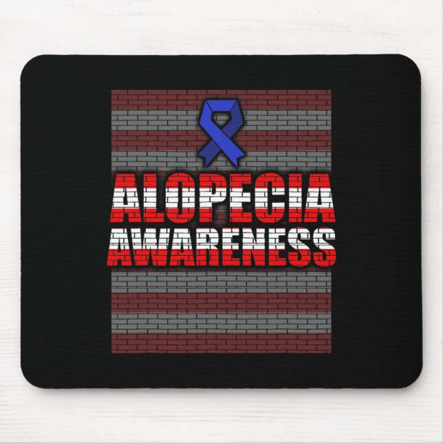 Alopezie Sensibilisierung für Haarausfall Krieger  Mousepad (Vorne)