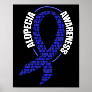 Alopezie Sensibilisierung für Haarausfall Krieger Poster
