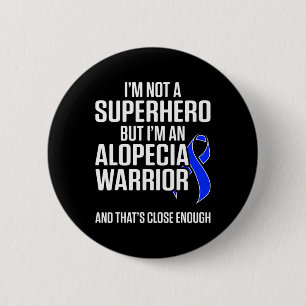 Alopezie Sensibilisierung Haarausfall Krieger Held Button