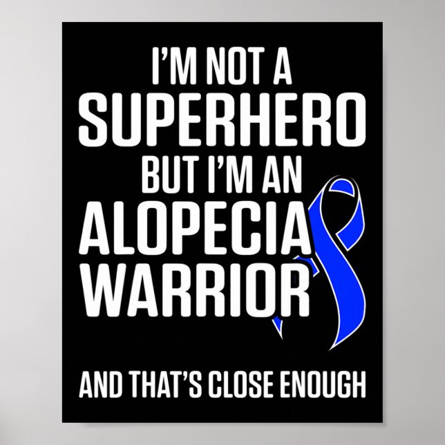 Alopezie Sensibilisierung Haarausfall Krieger Held Poster (Vorne)