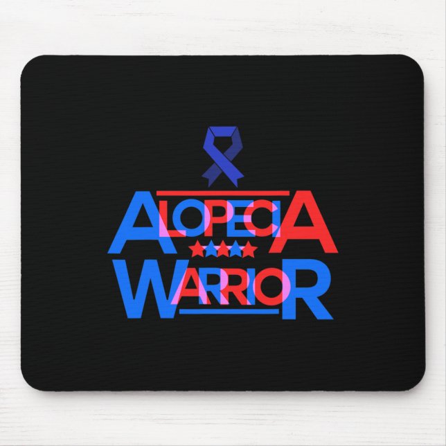 Alopezie Sensibilisierung Haarausfall Krieger Zeic Mousepad (Vorne)