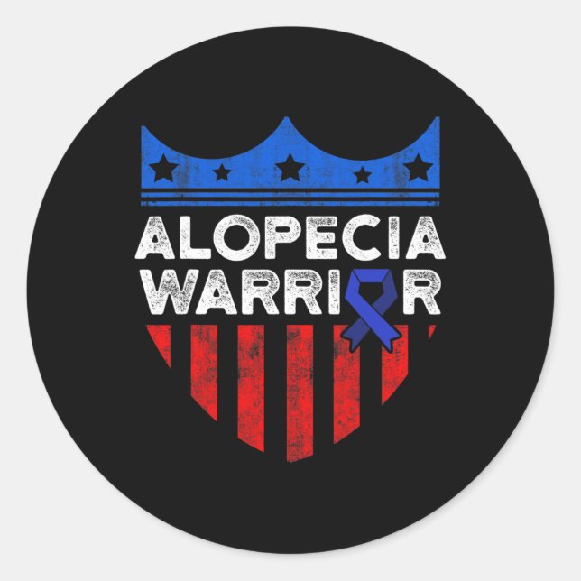 Alopezie Sensibilisierung Haarausfall Kriegserkran Runder Aufkleber (Vorderseite)